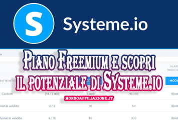 Piano Freemium e scopri il potenziale di Systeme.io