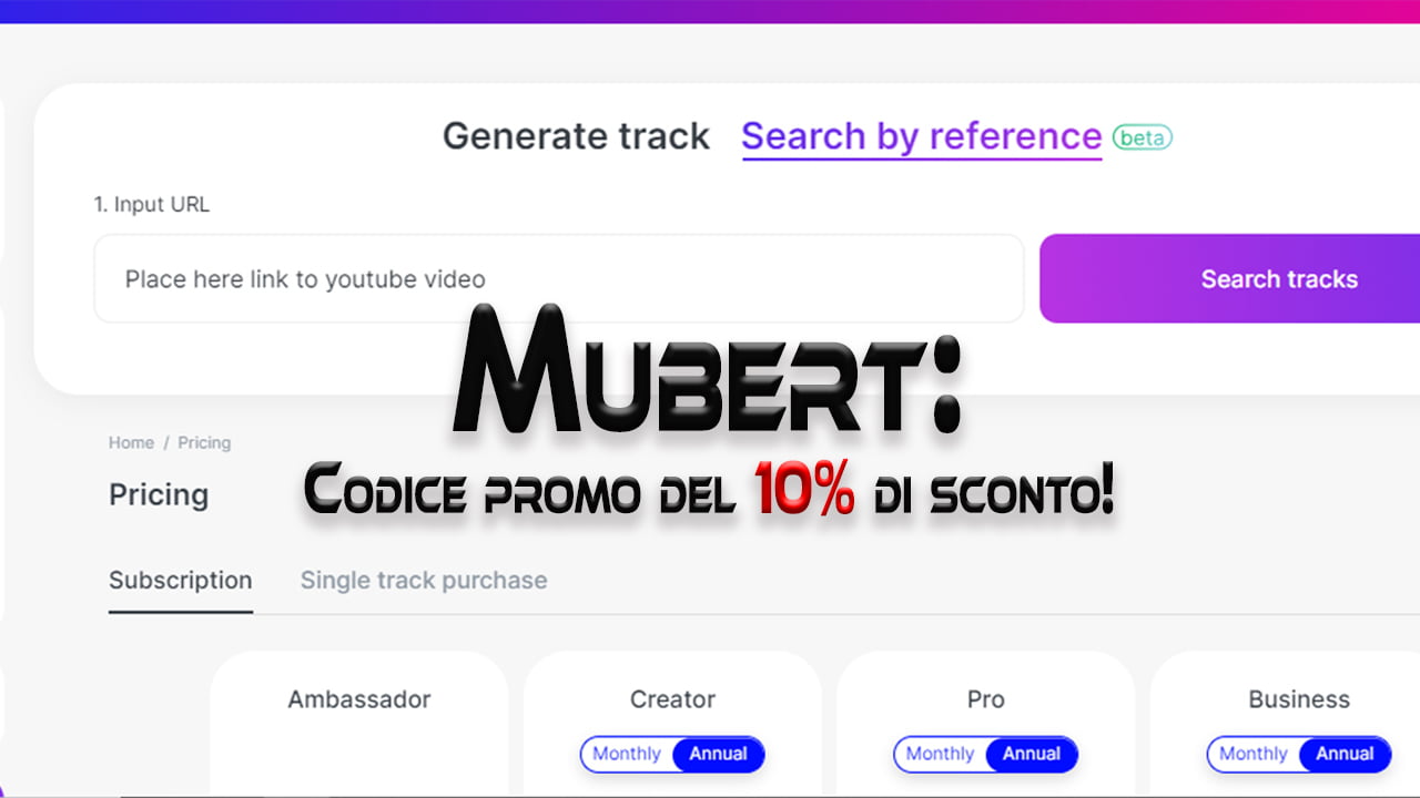 Mubert: Scopri la magia di Mubert con il codice promo del 10% di sconto!