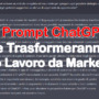 3 Prompt ChatGPT che Trasformeranno il Tuo Lavoro da Marketer